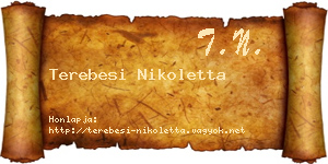 Terebesi Nikoletta névjegykártya