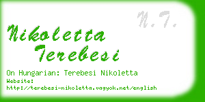 nikoletta terebesi business card